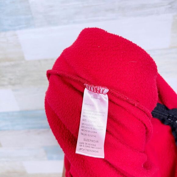 Disney Mickey Ears Hooded Fleece Footie Union Suit Pajamas Red Womens Large 12 - Picture 8 of 8